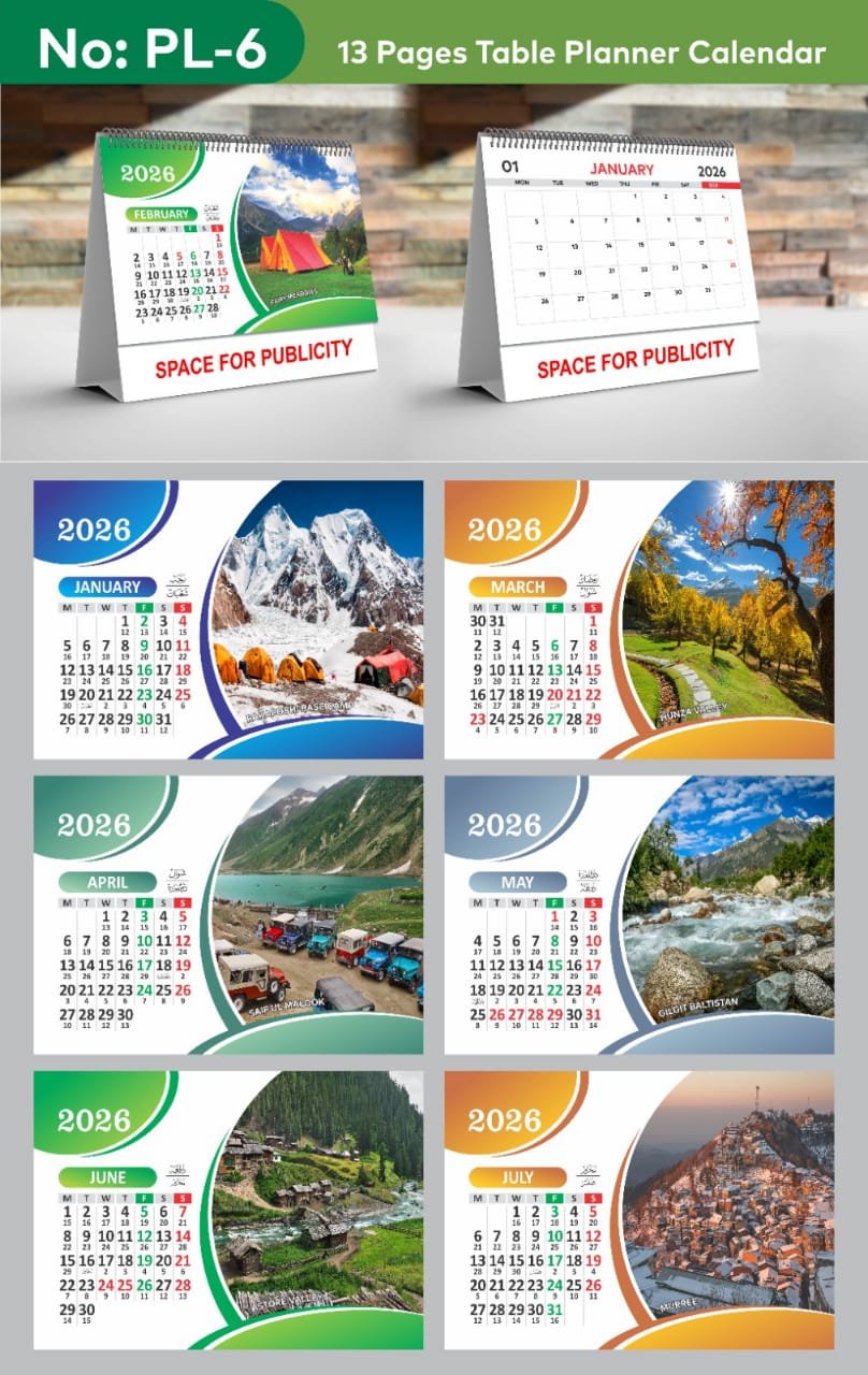 2026 Calendar PL Series | 13 Page Card Calendar 1 month on a page - Image 6